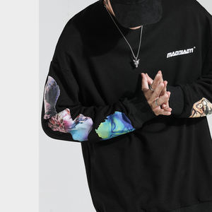 On-line di Vendita Calda 1pc Personalizzato Oversize pantaloni Casuali degli uomini di Logo Personalizzato Con Cappuccio Girocollo Hip Hop <span class=keywords><strong>Streetwear</strong></span> Girocollo Felpa Crew collo - Product Image 2