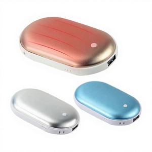 พาวเวอร์แบงค์แบบพกพาขนาดเล็ก 5000 10000mAh สีน้ำเงินดำ ให้ความร้อนสองด้าน 3 ระดับความร้อน ใช้กับโทรศัพท์มือถือ พร้อมฟังก์ชั่นอุ่นมือผ่านพอร์ต USB - Product Image 1
