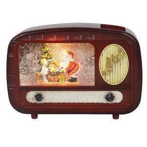 Lámpara LED MELODY con Escena Navideña de Santa Claus, Globo de Nieve Giratorio con Purpurina, Funciona con 3 Pilas AA (No Incluidas) para Uso en Interiores - Product Image 1