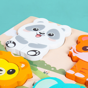 Blocchi 3D <span class=keywords><strong>Montessori</strong></span>, <span class=keywords><strong>Puzzle</strong></span> con Animali e Veicoli, Tavola di Abbinamento Cognitivo, <span class=keywords><strong>Puzzle</strong></span> Educativi per Bambini e Bambine - Product Image 4