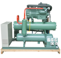 Unité de condensation refroidie par eau personnalisée avec compresseur, réfrigération industrielle écoénergétique pour chambre froide