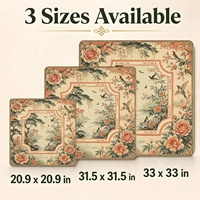 Tapis de Mahjong de Haute Qualité Motif Corail, Pivoine et Oiseaux pour Table, Jardin Floral, Jeu Américain, Cadeau Premium pour Ensemble de Mahjong Américain