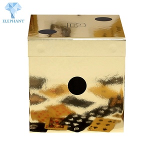 Luxury <b>Small</b> Mini Gold Jewelry Play Candles <b>Gift</b> Boxes With Magnetic Lid Stash Box - Product Image 1