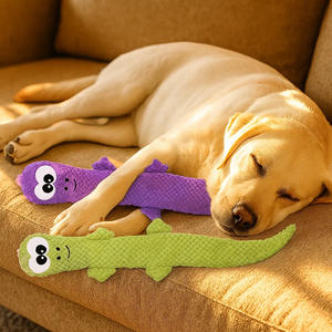 Giocattolo per Cani in Peluche Bicolore Simil-Pelle di Lucertola Non Impermeabile per Pulizia Denti Resistente ai Morsi con Suono - Product Image 1