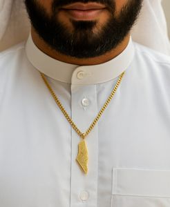 השראה תכשיטים נירוסטה אופנה ayatul kursi המדינה מפת שרשרת שרשרת תכשיטים islamic מצופה זהב עבור יוניסקס מתנה - Product Image 2