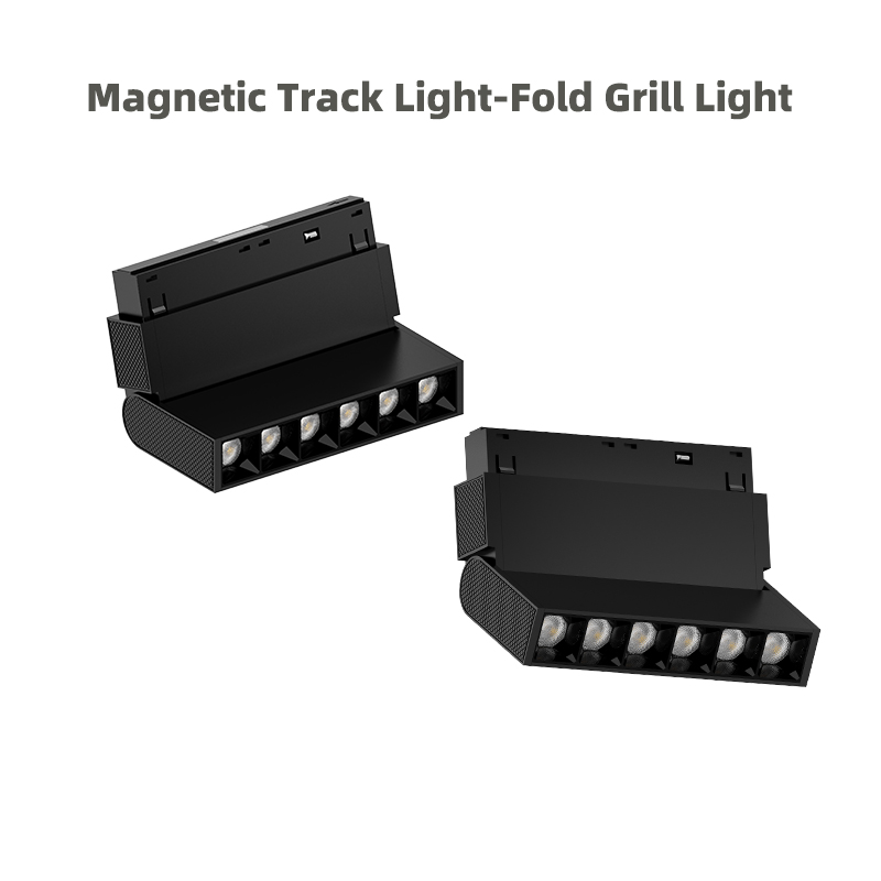 Lumière de grille pliable à lumière de piste magnétique