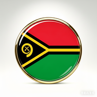 GREPAS GIFTS Épinglette drapeau de Vanuatu ronde de 1 pouce, épinglette patriotique mondiale pour chapeau
