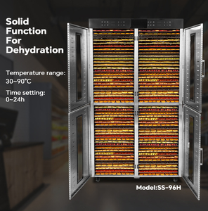 Grote Capaciteit Industriële 96 Trays Roestvrijstalen Behuizing Oranje Dehydrator Gedroogde Fruit Verwerkingsmachine - Product Image 2