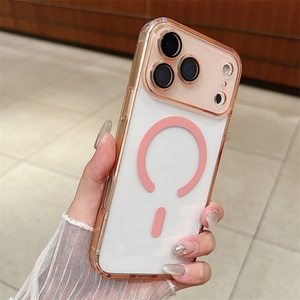 Coques de téléphone en acrylique transparent ultra-clair avec anneau magnétique coloré et film protecteur d'objectif, vente en gros pour la série complète iPhone 11/12/13/14/15/16/17 - Product Image 6