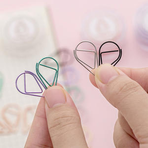 10 pièces/boîte créatif <span class=keywords><strong>goutte</strong></span> <span class=keywords><strong>d</strong></span>'<span class=keywords><strong>eau</strong></span> trombones support Mini métal signets mignon Kawaii livre marqueurs coréen papeterie étudiant article - Product Image 3