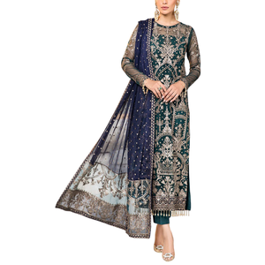 ชุดเดรสทางการออกแบบสวรรค์ทำจากผ้าเรียบระบายอากาศตัดมีสไตล์เหมาะสำหรับงานปาร์ตี้สำนักงานและชุดแฟชั่น - Product Image 1