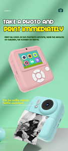 Yuniq Q10 caméra pour enfants haute qualité 2.4 pouces Mini imprimante instantanée batterie de durée de vie 1200mAh appareil photo instantané numérique multilingue - Product Image 5