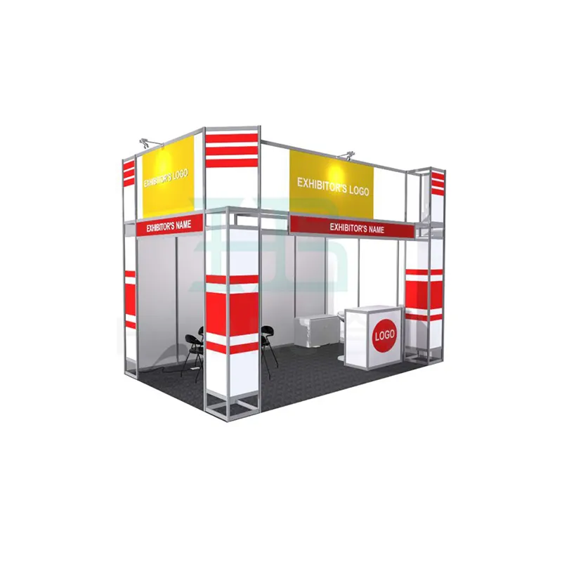 Diseño de cabina de exposición personalizada Hebang Soluciones de cabina de exposición de Feria Comercial contemporánea