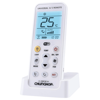 Control Remoto Universal para Aire Acondicionado K-380EW 2.4G WiFi, Pantalla LCD Retroiluminada, Función de Temporizador, Base de Alimentación, Soporte de Pared