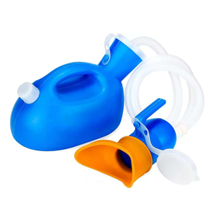 Xách tay màu xanh và trắng hiện đại 2 lít nước tiểu 68 oz nhựa nam nắp riêng biệt nước tiểu Outlet bệnh viện nhà cắm trại xe du lịch - Product Image 3