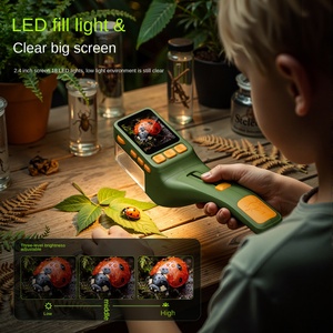 Microscopio Portatile <span class=keywords><strong>500x</strong></span> Set Giocattolo per Esploratori all'Aperto con Strumenti Kit Scientifico Regalo per Bambini Osservazione Insetti - Product Image 4