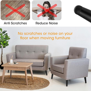 Patas de Sofá Cónicas de Metal HUAWEI en Cromo/Dorado/Negro, Patas de Muebles con Almohadillas Antideslizantes para Gabinete - Product Image 4