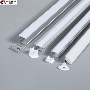 Chất lượng cao siêu mỏng 17*07 mét U hình dạng màu đen <span class=keywords><strong>LED</strong></span> hồ sơ với màu đen PMMA khuếch tán cho <span class=keywords><strong>LED</strong></span> Strip - Product Image 2