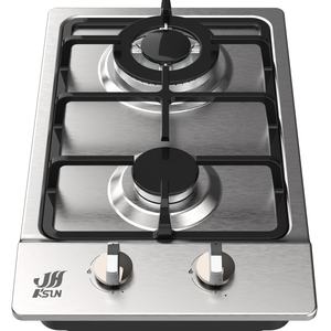 Cuisinière à gaz Ksun à haute efficacité, économique en énergie, durable, en acier inoxydable, étanche, 2 brûleurs, avec garantie d'un an - Product Image 1