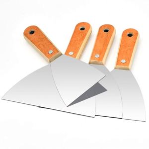 Couteau à mastic en acier inoxydable avec manche en bois, spatule de remplissage, décapant de papier peint, outil de <span class=keywords><strong>peinture</strong></span> pour la construction, pelle à plâtre, <span class=keywords><strong>raclette</strong></span> - Product Image 3