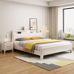Modern Minimalist <b>Storage</b> <b>Bed</b> White 1.2m Single <b>Double</b> Bedroom Master Room Furniture - Product Image 2