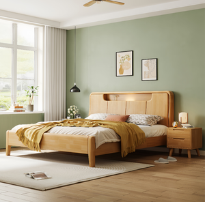 <span class=keywords><strong>Cama</strong></span> Doble de Madera Sólida de Lujo en Oferta, Tamaño King, con <span class=keywords><strong>Cajones</strong></span> de Almacenamiento, Muebles de Dormitorio Modernos Multifuncionales de Madera para Apartamentos - Product Image 2