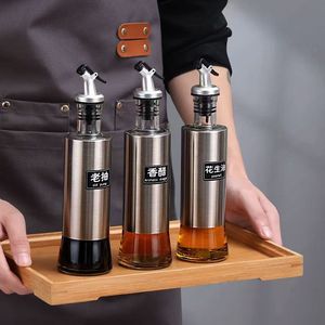 Stainless Steel <b>Oil</b> Bottle Cylinder M Leak Resistant Kitchen Condiment Storage <b>Jar</b> for Soy Sauce Vinegar Sesame <b>Oil</b> - Product Image 1