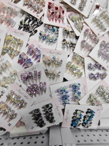 <span class=keywords><strong>Faux</strong></span> <span class=keywords><strong>Ongles</strong></span> Stiletto <span class=keywords><strong>de</strong></span> Luxe Faits Main avec Strass 3D Rose Scintillant et Diamants Épais, <span class=keywords><strong>Décoration</strong></span> en Cristal Étincelant – Vente en Gros - Product Image 2