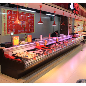 Refrigerador de Exhibición Abierta para Carne Fresca, Enchufable, para Supermercados, Exhibidor de Carnes Frías - Product Image 4