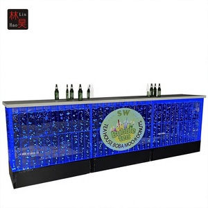 Mesa de Bar Acrílica con Burbujas Iluminadas RGB y Logotipo Personalizado, Diseño Moderno, Resistente al Agua, para Uso Comercial en Bares y Discotecas - Product Image 1