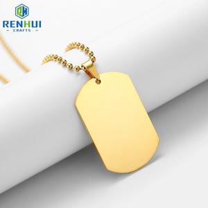Vente en gros, étiquette de chien personnalisée en métal vierge en Aluminium gravé, pendentif en relief en acier inoxydable - Product Image 2