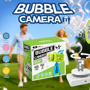 Cámara de Burbujas de Juguete para Niños con Rotación de 360 Grados °   Juguete de Burbujas Automático con <span class=keywords><strong>Base</strong></span> Giratoria, Luces LED y Música, Juguete de Verano para Niños al Aire Libre - Product Image 6