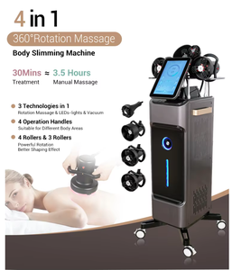 Nuovissima Tecnologia Russa 4 in 1 360 °   Rullo Massaggiante Rotante per Dimagrimento Corpo con 4 Testine Nessuna Recensione Ancora - Product Image 1