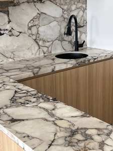 Losa de mármol de Viola de Calacatta Natural de lujo, acabado superficial pulido para encimera de cocina y pared interior de baño - Product Image 6