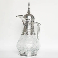Nouvelle théière décorative arabe cadeau de fête de vacances argent turc grande capacité portable verre café et théière bouilloire