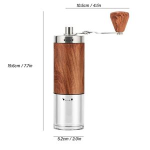 Portable Stainless Steel Manual Coffee Grinder with Marble Patterned Grain Hand Crank <strong>Floding</strong> Design - Product Image 3