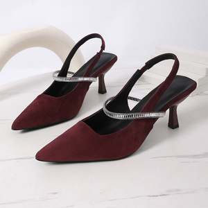 Nuovo Design Scarpa da Donna di Lusso Sexy <span class=keywords><strong>con</strong></span> <span class=keywords><strong>Tacco</strong></span> Alto Sottile, Tomaia in Camoscio Artificiale, Suola in Plastica, Cinturino <span class=keywords><strong>con</strong></span> Paillettes Argento M-LC-014 - Product Image 4
