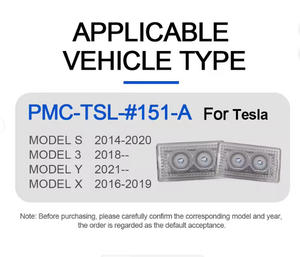 Proiettore LED con Logo per Tesla Model 3 Y <span class=keywords><strong>X</strong></span> S Roadster, Luce di Benvenuto per Portiera, Lampada con Lente in Vetro HD - Product Image 2