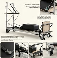 Reformer Pilates en aluminium MJD avec demi-tourneuse, lit de Pilates professionnel de haute qualité, idéal pour les salles de sport et les studios.