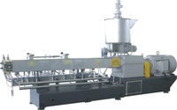 Máquina Extrusora de Doble Tornillo para Masterbatch de PP/PE + HDPE + CACO3 con PLC y Motor para Granular Carbonato de Calcio