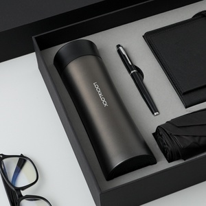 Quà Tặng Sang Trọng Người Đàn Ông Kinh Doanh Bộ Quà Tặng A5 PU Leather Bìa Máy Tính Xách Tay Hộp Quà Tặng Với Logo Bao Gồm Phích Cup Ô Máy Tính Xách Tay - Product Image 3