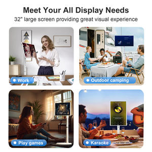 Mesa portátil <span class=keywords><strong>de</strong></span> 32 pulgadas Smart Tv Android 13 recargable entretenimiento en casa TV sobre <span class=keywords><strong>ruedas</strong></span> móvil inteligente <span class=keywords><strong>televisión</strong></span> pantalla inteligente - Product Image 6