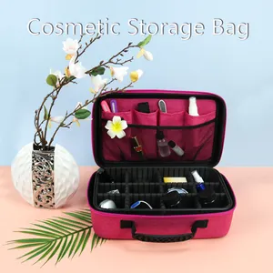 Custodia rigida in EVA per cosmetici di grande capacità borsa a mano per Organizer per cosmetici borsa da viaggio per pennelli per trucco