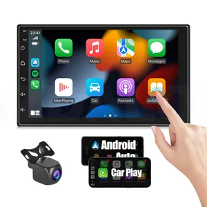 רכב לשחק רדיו כפול דין רכב רדיו 7 אינץ עם מצלמה Carplay רכב סטריאו נגן