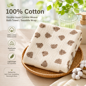 Vente en gros fabricant : Couverture d'emmaillotage pour bébé en mousseline 100% <span class=keywords><strong>coton</strong></span>, serviette <span class=keywords><strong>de</strong></span> bain double couche pour bébé, couverture <span class=keywords><strong>de</strong></span> réception, personnalisable OEM ODM - Product Image 1