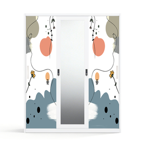 Armoire en acier imprimée avec portes coulissantes miroir 1500 mm - Product Image 2