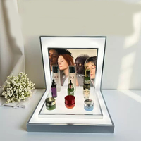 Comptoir de présentation cosmétique en acrylique personnalisé pour salon de beauté, maquillage, soins de la peau, parfums, vente au détail avec finition polie, vente en gros
