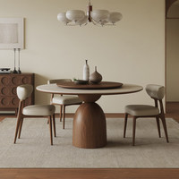 Ensemble table et chaises de salle à manger extensible et convertible DT-001, en bois massif moderne, durable, pour la maison, l'hôtel, le restaurant