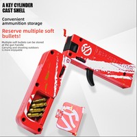 Pistolet Jouet Life Card Tendance Tout en Métal à Balle Souple, Modèle de Tir Haute Qualité pour Garçon, Plusieurs Couleurs, Pistolet Jouet Pliant en Métal