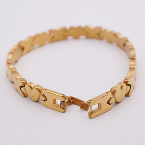 Đồ Trang Sức Làm Cho Nguồn Cung Cấp Thời Trang XO Trái Tim 316L Thép Không Gỉ Bộ Đồ Trang Sức Vàng - Product Image 5